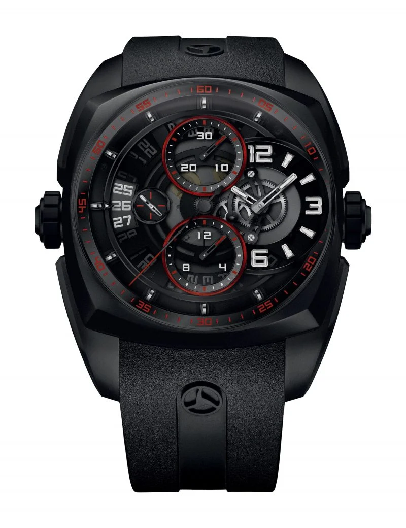 Cyrus Klepcys Chrono Skeleton Black DLC Steel Men's Watch