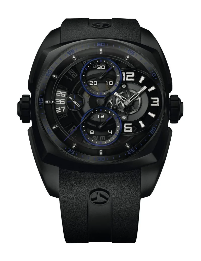 Cyrus Klepcys Chrono Skeleton Black DLC Steel Men's Watch