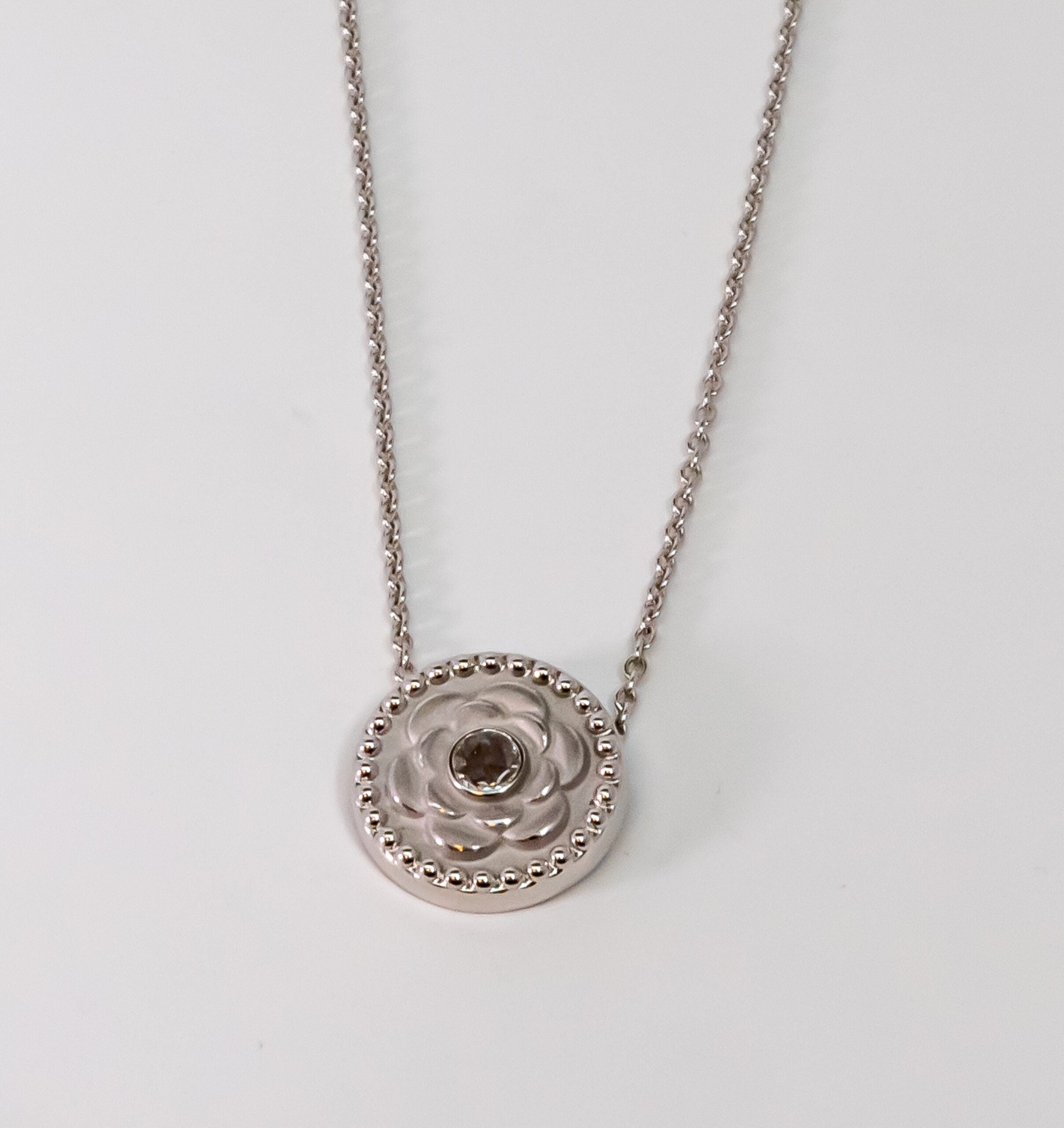 Carrera Y Carrera Mosaico 18K White Gold & Diamonds Pendant