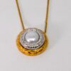 Carrera Y Carrera Musica Alegoria 18K Yellow Gold and 18K White Gold with Pearl Pendant