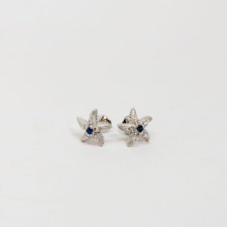 Carrera Y Carrera Star 18K White Gold with Diamonds & Sapphire Earring