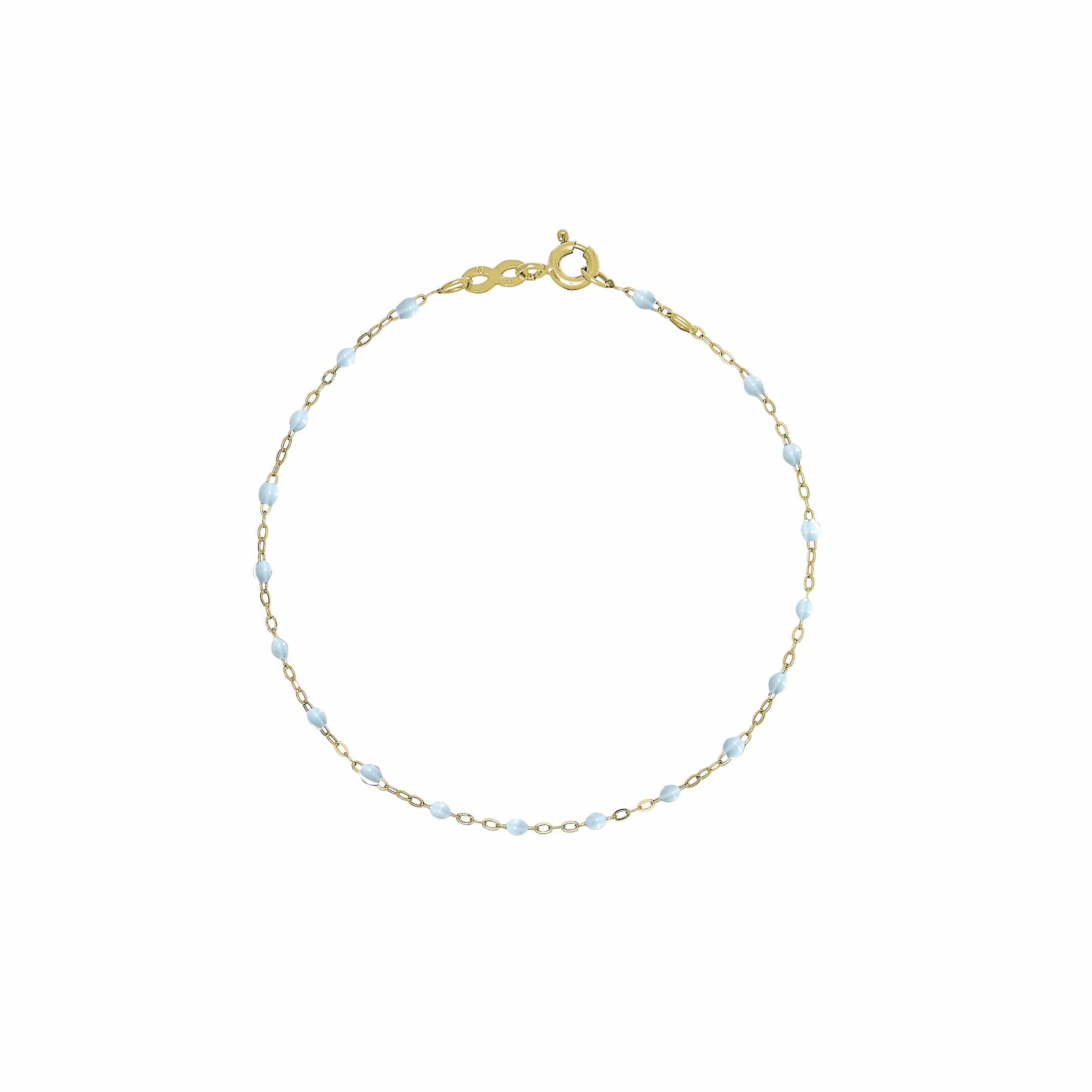 Gigi Clozeau Classic Yellow Gold Bracelet in Baby Blue