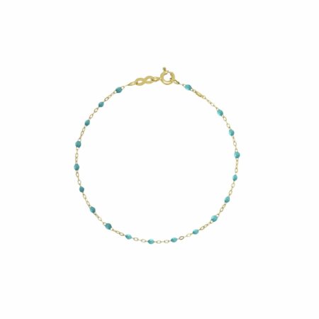 Gigi Clozeau Classic Yellow Gold Bracelet in Turquoise Green