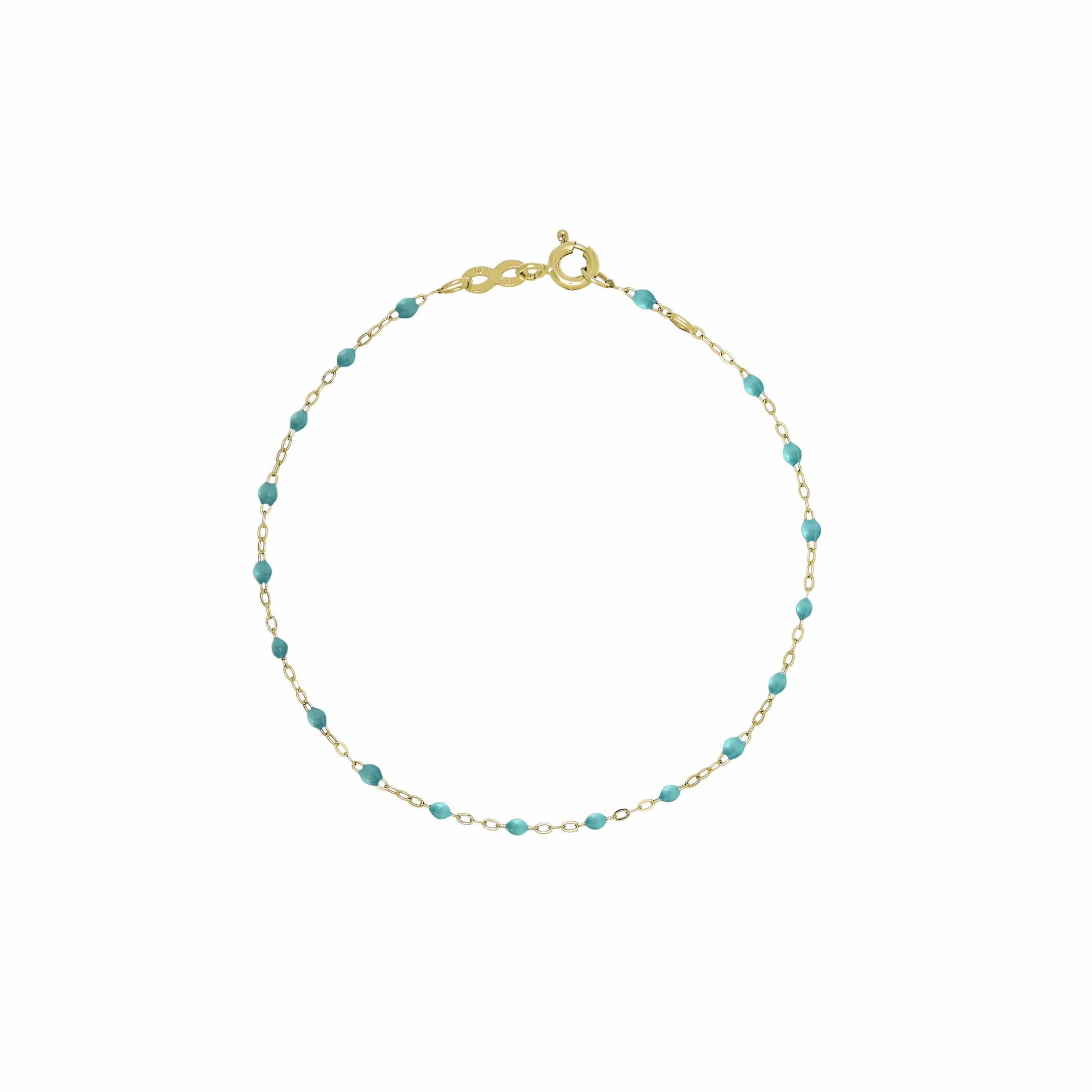 Gigi Clozeau Classic Yellow Gold Bracelet in Turquoise Green