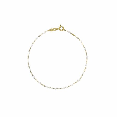 Gigi Clozeau Classic Yellow Gold Bracelet in White