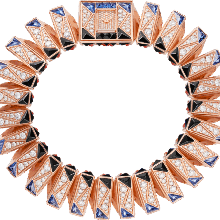 Cartier Libre Rose Gold & Diamonds & Sapphires & Coral & Chrysoprases & Spinels Lady's Watch