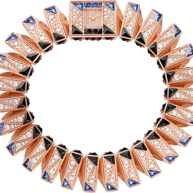 Cartier Libre Rose Gold & Diamonds & Sapphires & Coral & Chrysoprases & Spinels Lady's Watch