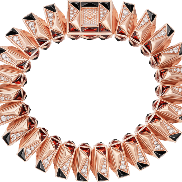 Cartier Libre Rose Gold & Diamonds & Garnets & Moonstones & Spinels Lady's Watch