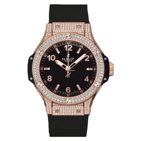 Hublot  Big Bang 38mm 18K Rose Gold Black Rubber Ladies Watch