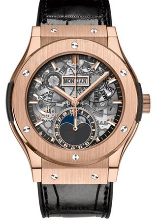 Hublot Classic Fusion 42mm Moonphase King Gold Automatic Watch