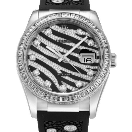 Rolex Datejust Datejust "Zebra" 18K White Gold & Diamond Ladies Watch