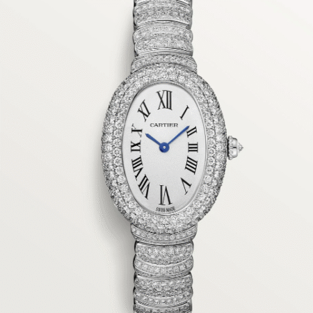 Cartier Baignoire Small model 18K White Gold & Diamonds Lady's Watch