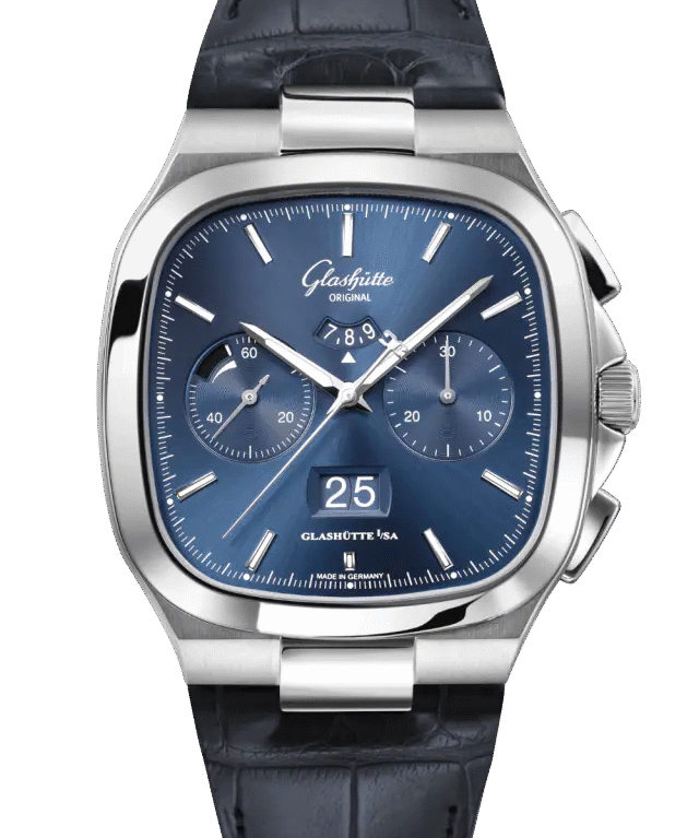 Glashutte Original Vintage Seventies Chronograph Panorama Date Stainless steel Men's Watch