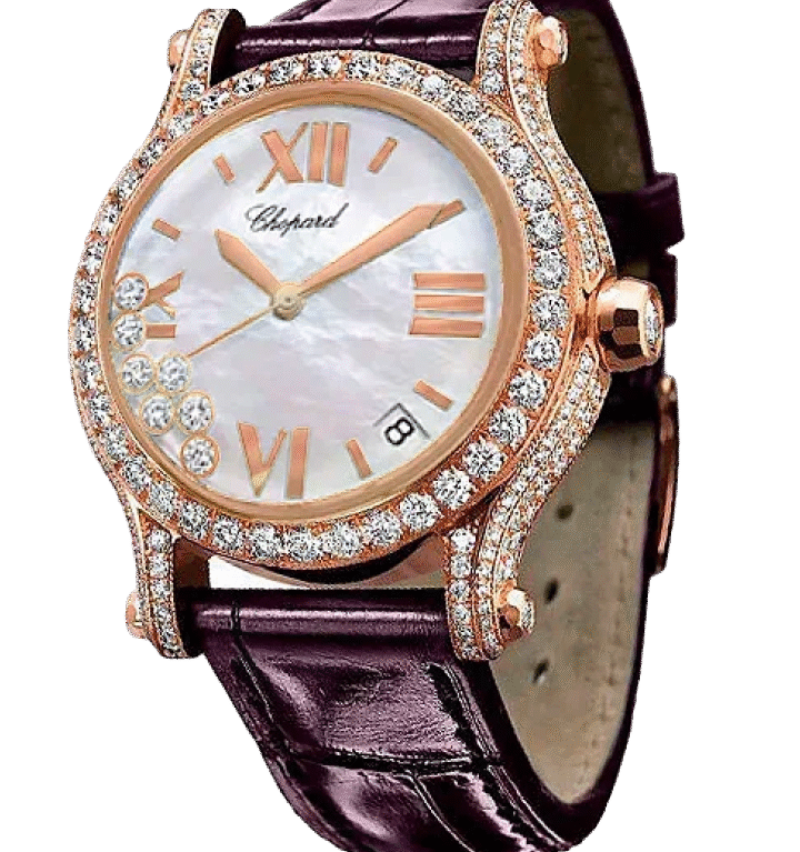 Chopard Happy Sport 18K Rose Gold & Diamonds Ladies Watch
