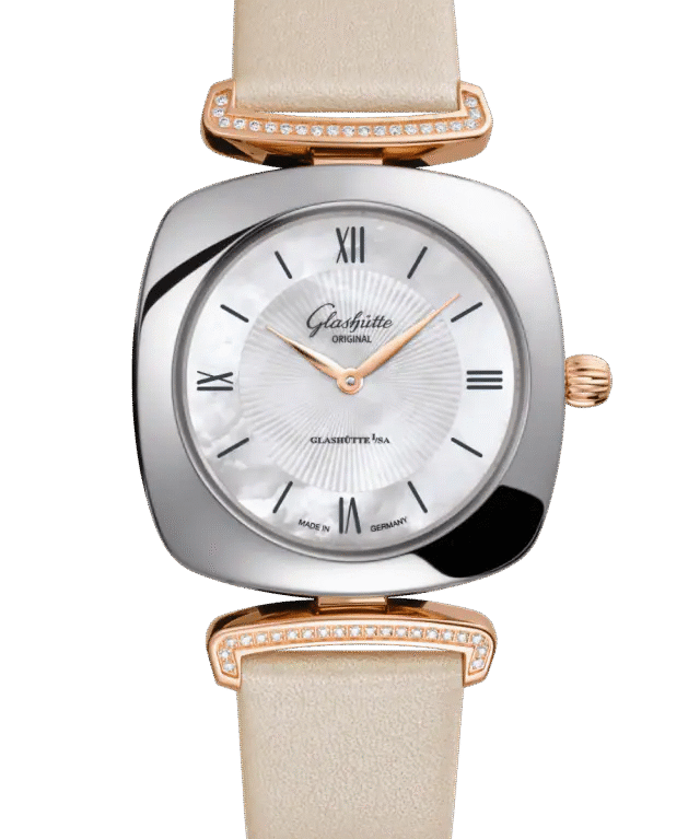 Glashutte Original Lady Collection Pavonina Stainless steel & Red Gold & Diamonds Lady's Watch
