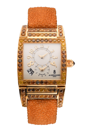 De Grisogono Instrumentino Double Time 18K Yellow Gold & Colored Gemstones Lady's Watch