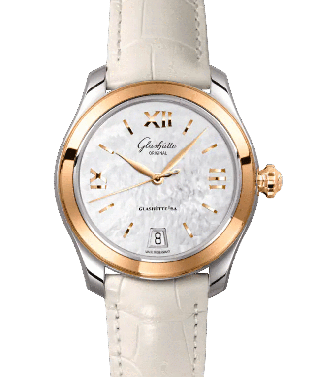 Glashutte Original Lady Collection Serenade Stainless steel & 18K Rose Gold Lady's Watch