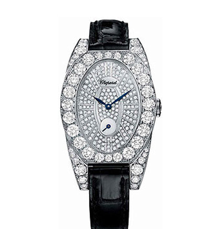 Chopard Classic Cat Eye Small Seconds 18K White Gold & Diamonds Lady's Watch