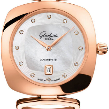 Glashutte Original Lady Collection Pavonia Date 18K Red Gold & Diamonds Lady's Watch