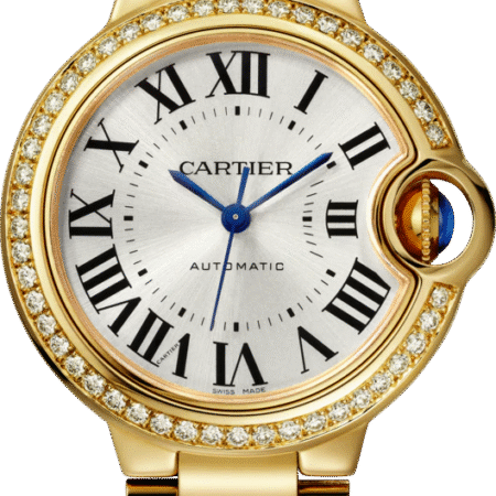 Cartier Ballon Bleu 33 mm Yellow Gold & Diamond Lady's Watch
