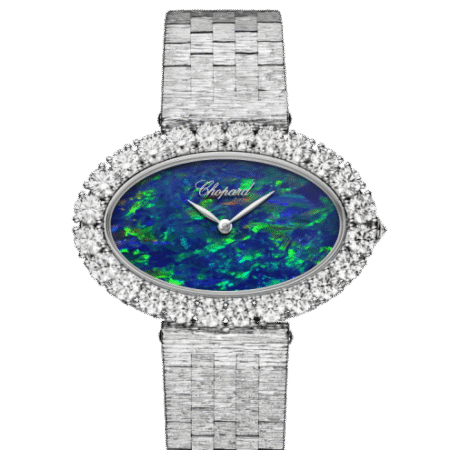 Chopard L’Heure Du Diamant Oval 18K White Gold & Diamonds Ladies Watch
