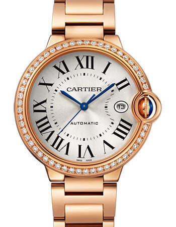 Cartier Ballon Bleu 40 mm Rose Gold & Diamonds Men's Watch