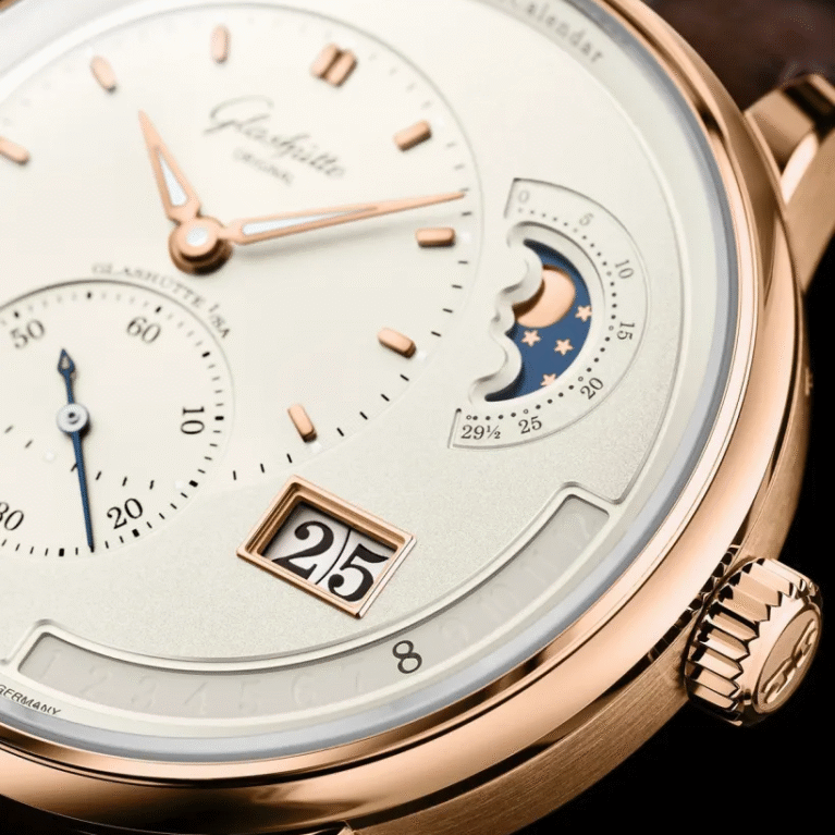 Glashutte Original Pano Matic Calendar Red Gold Men's Watch