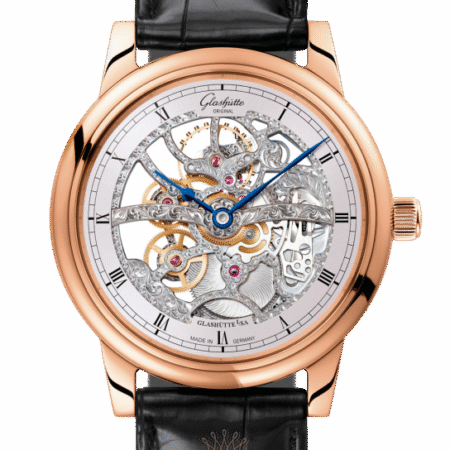 Glashutte Original Senator Skeletonized Edition Red Gold Men's Watch