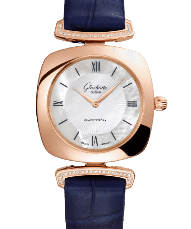 Glashutte Original Lady Collection Pavonia Date 18K Red Gold & Diamonds Lady's Watch
