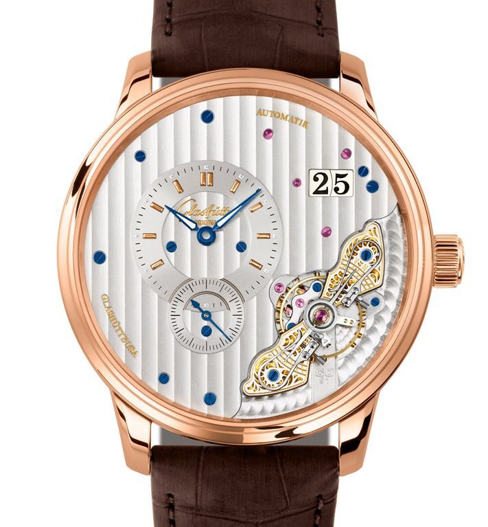 Glashutte Original Pano Matic Inverse Red Gold Men's Watch