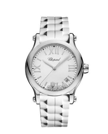 Chopard Happy Sport Stainless Steel& Diamonds Ladies Watch
