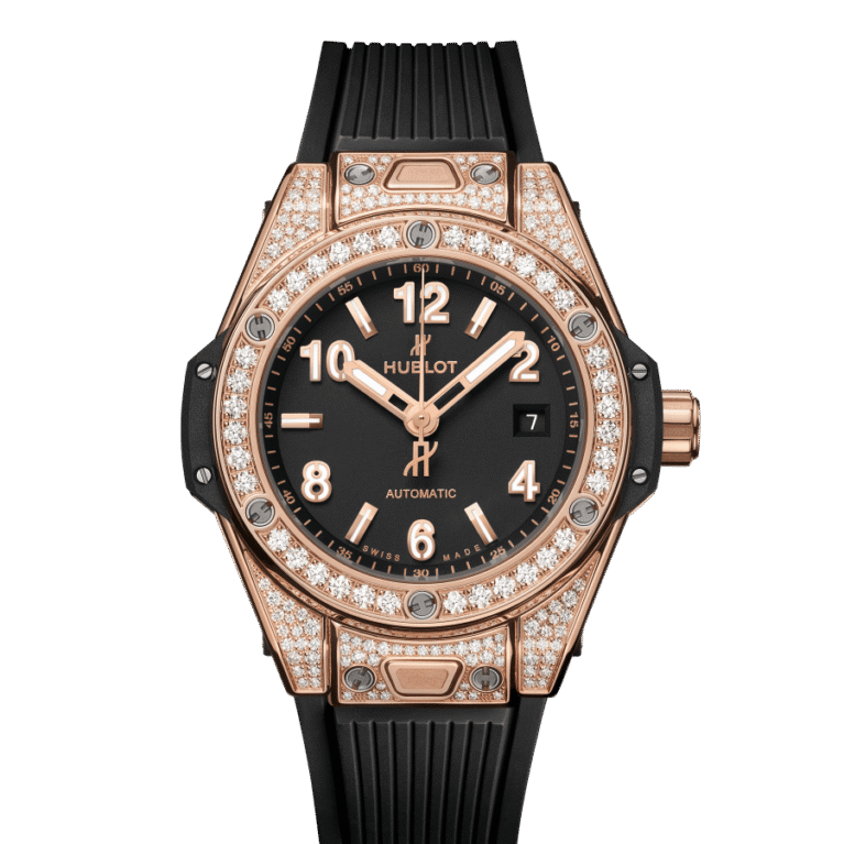 Hublot Big Bang 33mm One Click 18K King Gold Pave Watch