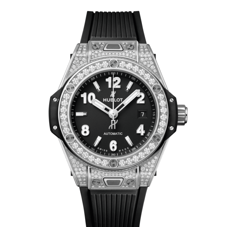 Hublot Big Bang 33mm One Click Stainless Steel Pave Watch