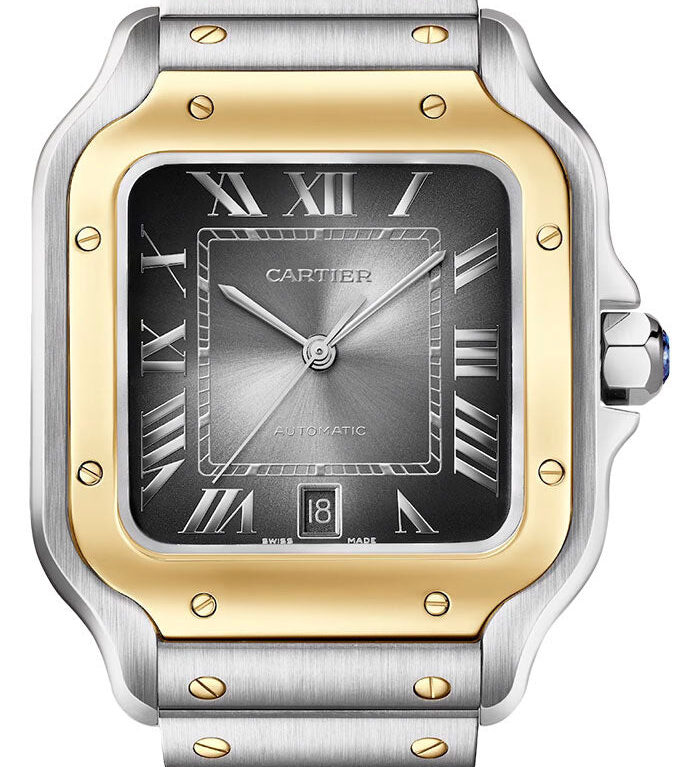 Cartier Santos de Cartier Stainless Steel & 18K Yellow Gold Men's Watch