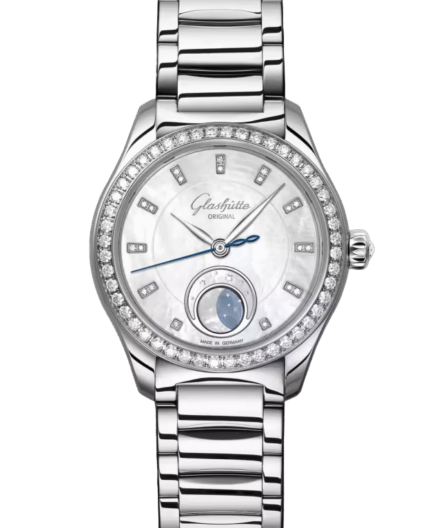 Glashutte Original Serenade Luna Moon Phase Stainless steel & Diamonds Lady's Watch