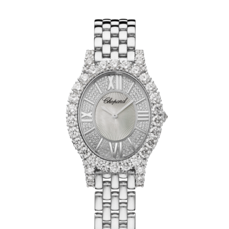 Chopard L’Heure Du Diamant Small Oval 18K White Gold & Diamonds Ladies Watch
