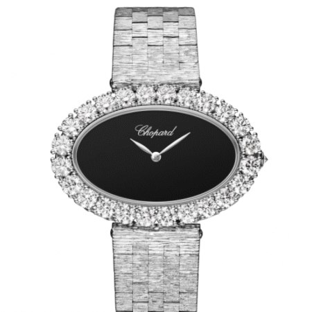 Chopard L’Heure Du Diamant Medium Oval 18K White Gold & Diamonds Ladies Watch