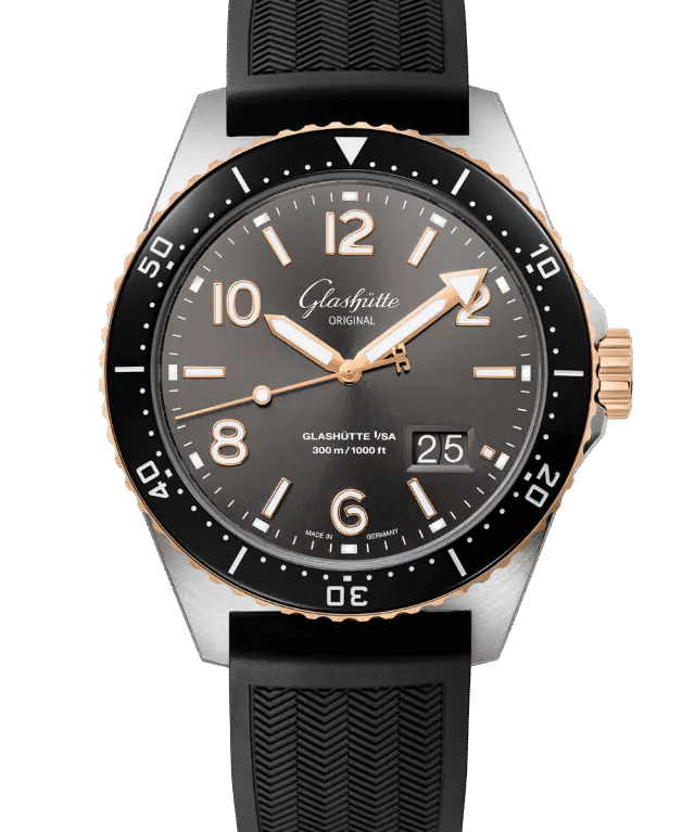 Glashutte Original Spezialist SeaQ Panorama Date Stainless steel & Red Gold Men's Watch