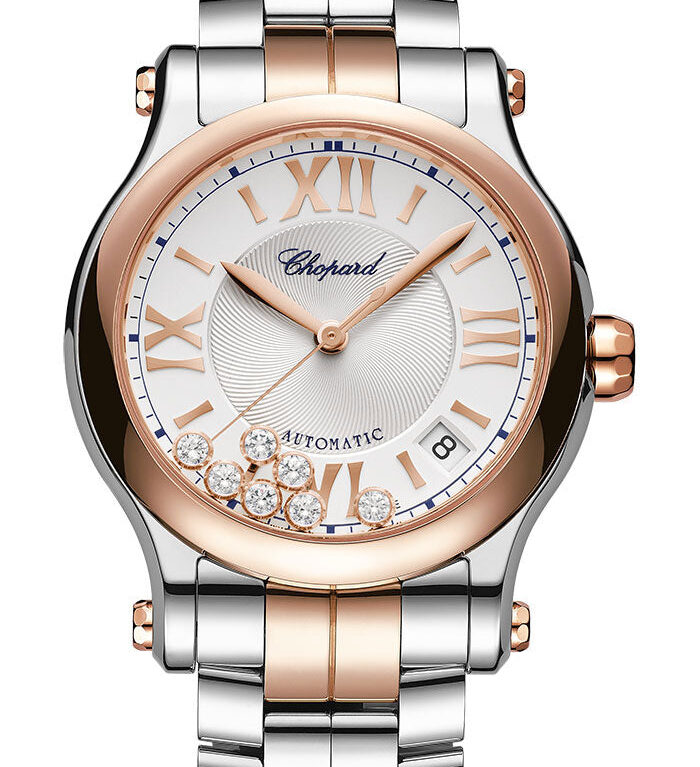 Chopard Happy Sport Stainless steel & 18k Rose Gold & Diamonds Lady's Watch