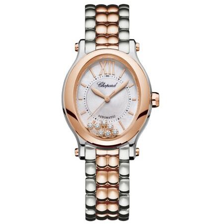 Chopard Happy Sport Oval Stainless Steel and Ethical Rose Gold & Diamonds Ladies Watch