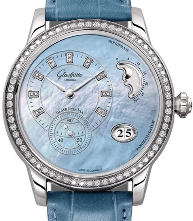 Glashutte Original Pano Matic Luna Stainless steel Ladies Watch