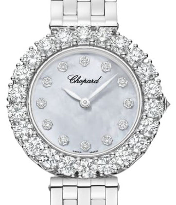 Chopard L’Heure Du Diamant Round Small 18K White Gold & Diamonds Ladies Watch