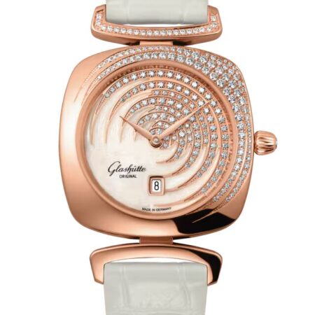 Glashutte Original Lady Collection Pavonia Date 18K Red Gold & Diamonds Lady's Watch