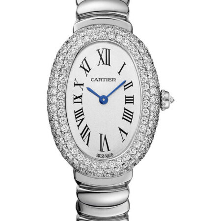 Cartier Baignoire Small model 18K White Gold & Diamonds Lady's Watch