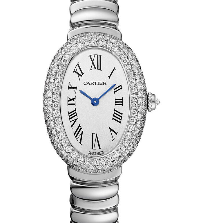 Cartier Baignoire Small model 18K White Gold & Diamonds Lady's Watch