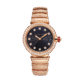 Bvlgari Lvcea Black 18K Rose Gold & Diamonds Ladies Watch