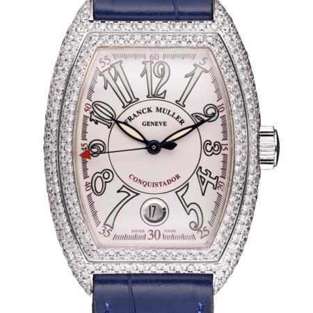 Franck Muller Conquistador 18K White Gold & Diamonds Watch