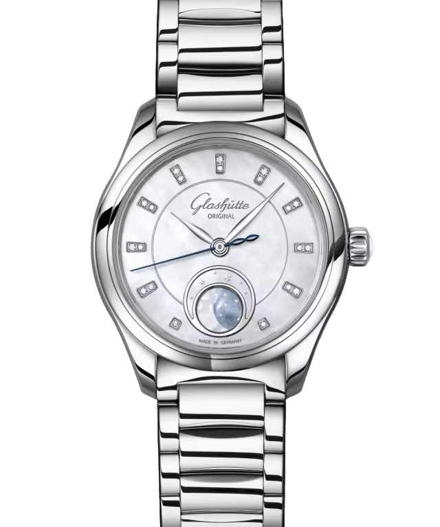 Glashutte Original Serenade Luna Moon Phase Stainless steel & Diamonds Lady's Watch