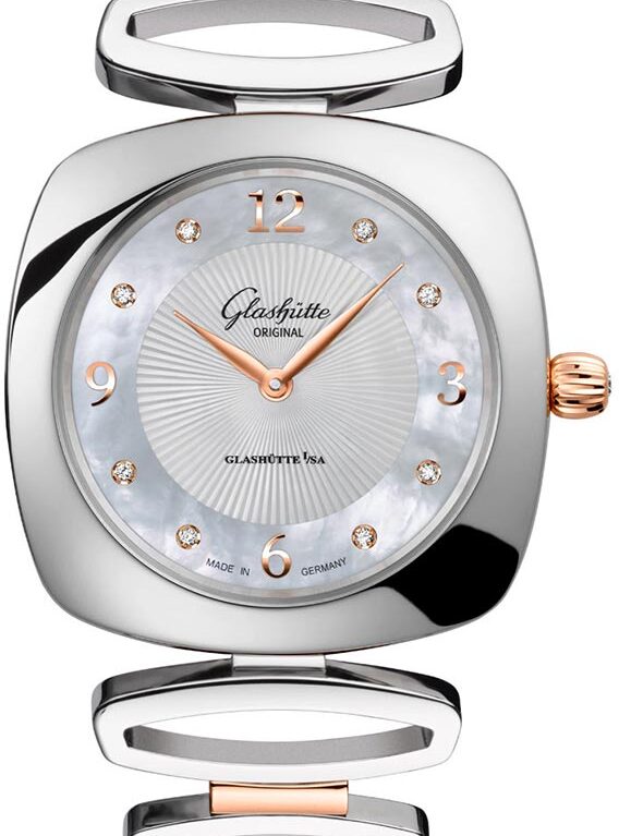 Glashutte Original Lady Collection Pavonia Stainless steel & Red Gold & Diamonds Lady's Watch