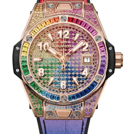 Hublot Big Bang 18K King Gold  & Colored Gemstones Ladies Watch